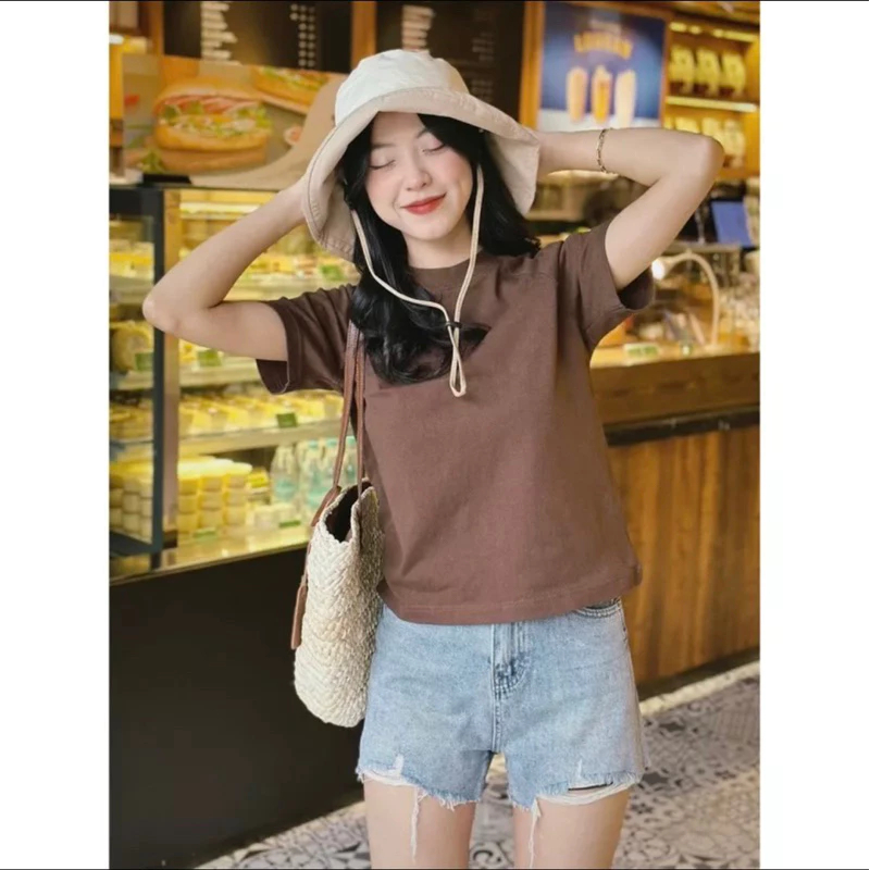 [Peinn] Áo thun baby tee trơn 3 màu