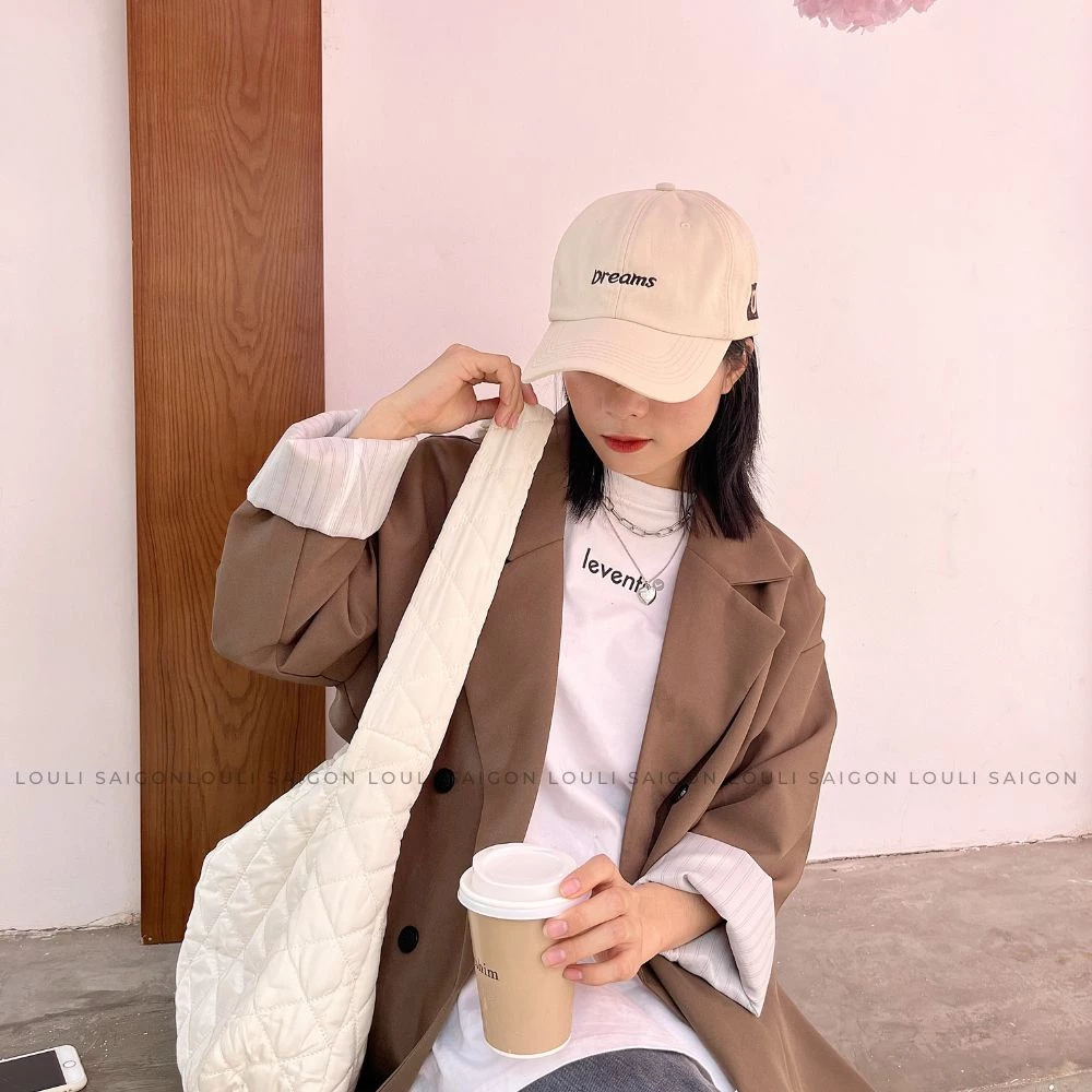 [Peinn] Mũ lưỡi trai DREAMS chất liệu vải kaki cao cấp, form mềm, phong cách nón lưỡi trai thời trang M08