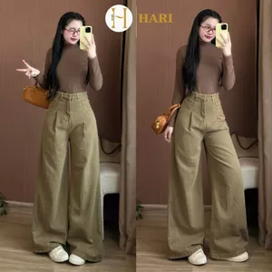 Quần Jean Nữ Ống Rộng Hari Lưng Cao Phong Cách