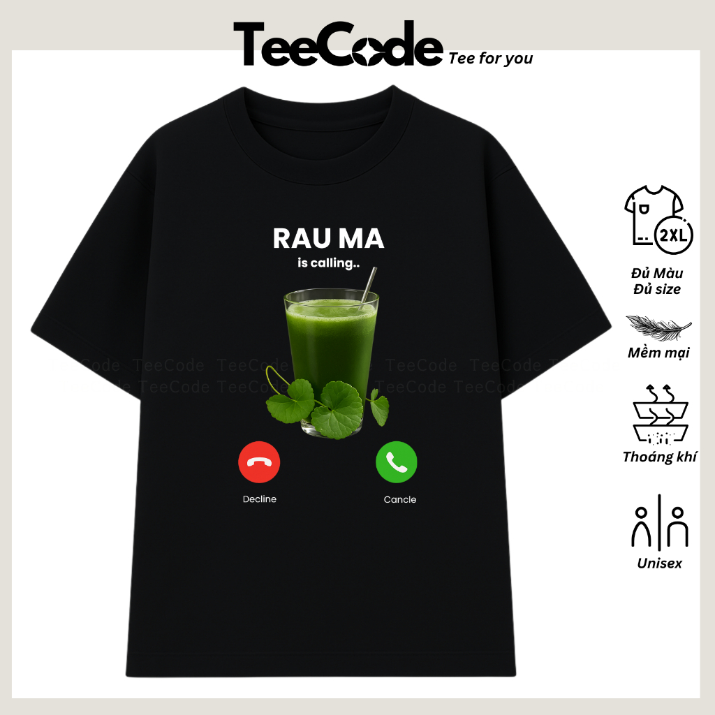 Áo Thun In Hình RAU MÁ IS CALLING Nam Nữ Unisex Form Rộng Cổ Tròn Local ...