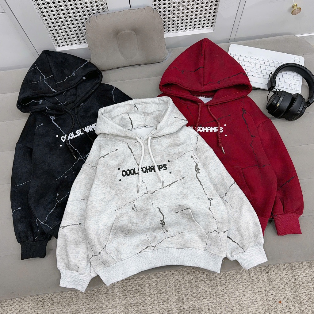 Áo HOODIE IN LOANG, Mũ 2 lớp, Chất nỉ 2 DA, Mềm min, không bai xù, Túi 2 bên phong cách, Size từ 20-60kg