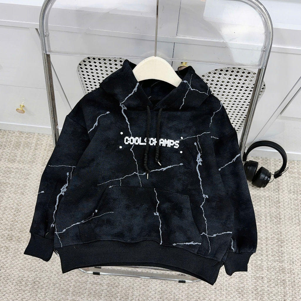 Áo HOODIE IN LOANG, Mũ 2 lớp, Chất nỉ 2 DA, Mềm min, không bai xù, Túi 2 bên phong cách, Size từ 20-60kg