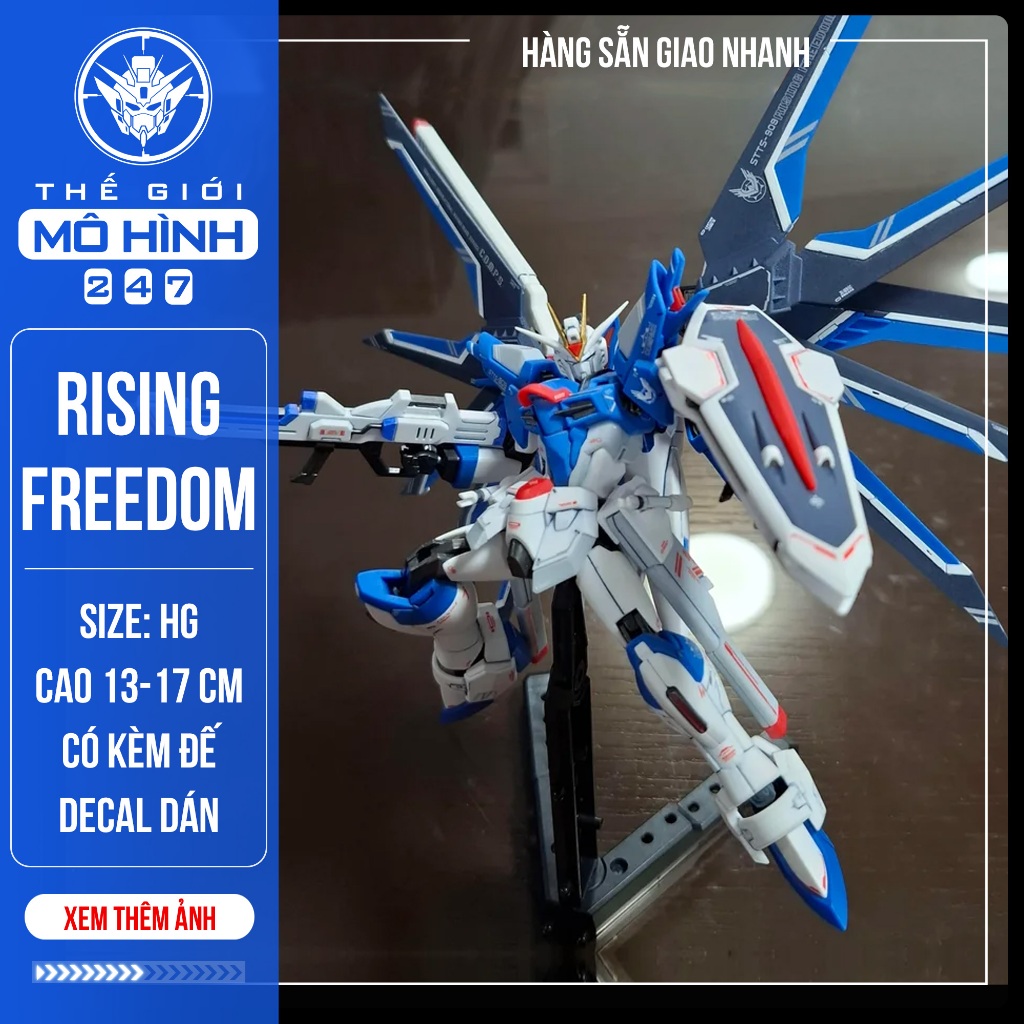 Mô hình lắp ráp Rising Freedom GG tỉ lệ 1/144 - Tặng kèm Decal + Đế ...