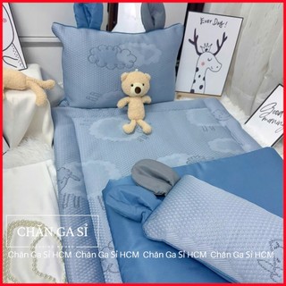 ⛅️SIÊU PHẨM⛅️ Bộ 6 Món Nệm Chăn Gối Băng Lạnh Phối Lụa Lyocell Cao Cấp, Tặng Túi Đựng_Chăn Ga Sỉ HCM