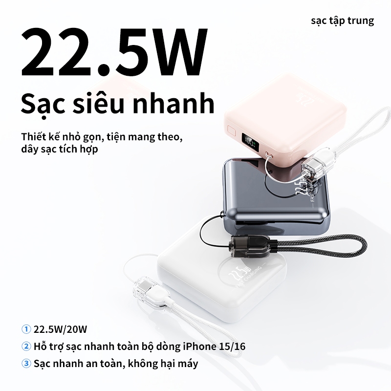 sạc dự phòng X051 Chính Hãng TAIPULING ,PD22.5W Củ Sạc có chứng nhận ,BH 12 Tháng