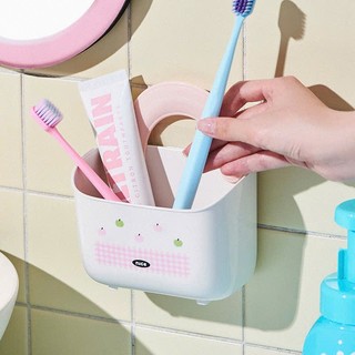 Giỏ nhựa chấm bi treo tường tiện lợi,treo đựng đồ đa năng có rãnh thoát nước và quai xách