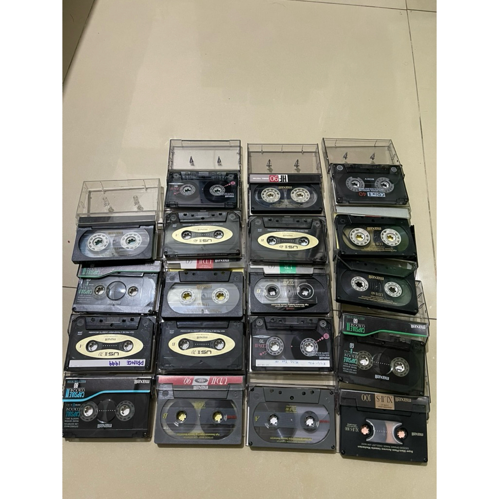 Combo 5 Băng Cassette Type 2 của các hãng , Maxell, Axia, TDK