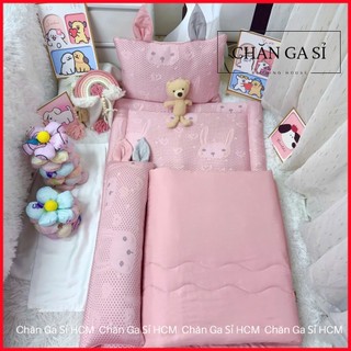 🍎BÉ YÊU🍎Bộ 6 Món Nệm Chăn Gối Băng Lạnh Phối Lụa Lyocell Cho Bé Đi Học, Kèm Túi Đựng_Chăn Ga Sỉ HCM