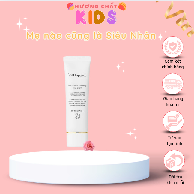 Kem thắp sáng hồng da Cell Happy Co 5in1 nâng tone, bảo vệ da khỏi ánh nắng giúp da căng bóng