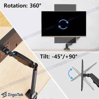 Giá Treo Màn Hình ErgoTek EZ80 - Tay Arm Treo Màn Hình Máy Tính 17 - 34 inch  - Lắp Đặt Kẹp Thành Bàn [ Rẻ Hơn NB F80 ]