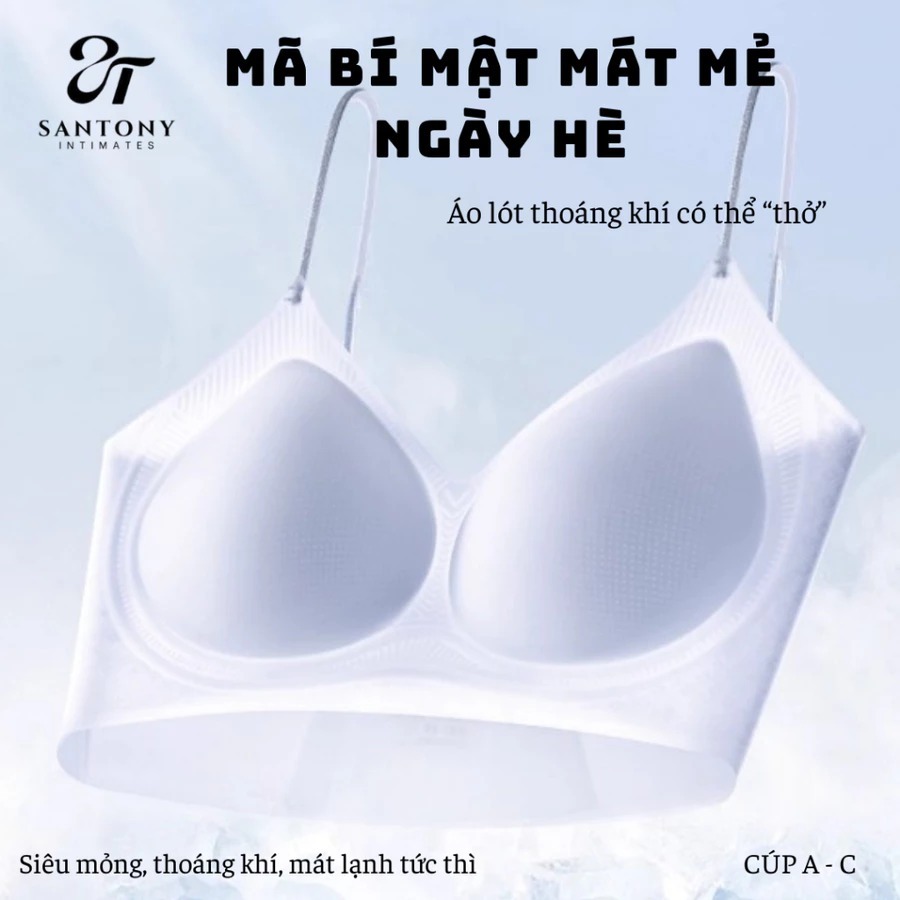 [Hương Giang x Santony] Áo Ngực Santony Nâng Ngực Tự Nhiên Không Gọng Không Lộ Viền Thoáng Khí 8818