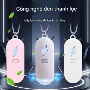 Máy Lọc Không Khí Đeo Cổ Ion Âm Mini – Khử Mùi Thuốc Lá, Diệt Khuẩn, Khử Mùi WC, Thanh Lọc Không Khí Cá Nhân