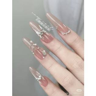 Túi đá mix chân bằng màu trà lấp lánh siêu sáng