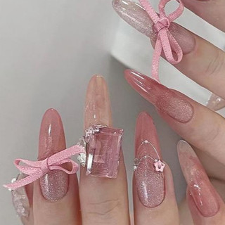Túi nơ nhựa omber mix màu trang trí nail
