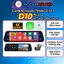 Camera hành trình gắn gương HCCam D10 Plus ghi hình đồng thời 2 kênh, kết nối carplay, android auto không dây...