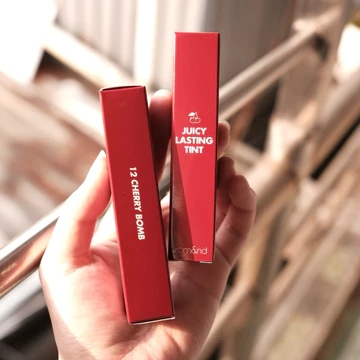 [SON CHIẾT][12 CHERRY BO..B] Son Tint bóng siêu lì, căng mọng cho môi Hàn Quốc R.M Juicy Lasting Tint 5.5g