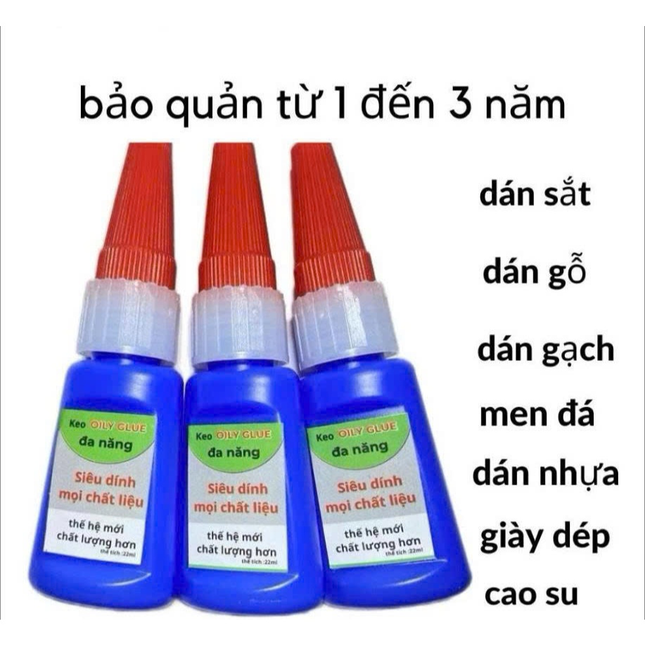( HN ) Combo 3 Lọ Keo OILY GLUE Đa Năng Gấp 50 Lần Keo 502