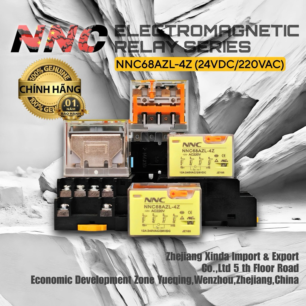 RELAY TRUNG GIAN ĐIỆN TỬ NNC68AZL-4Z 14 CHÂN TO, hàng có nút test ...