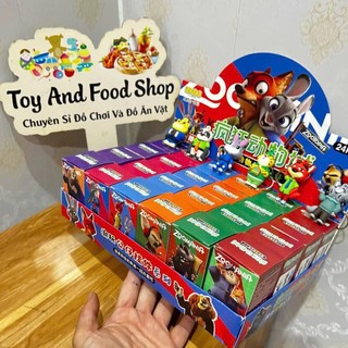 Khay 24 hộp mù móc khoá Zootopia, Cáo và Thỏ siêu hot, mix nhiều mẫu