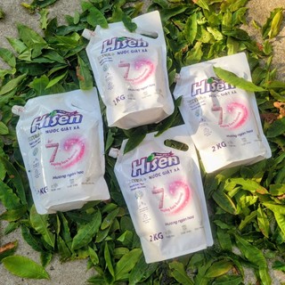 Combo 4 Túi Nước Giặt Xả HISEN 2kg | 8kg Giặt Sạch – Thơm Lâu – Mua Trữ Tiết Kiệm