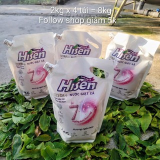 Combo 4 Túi Nước Giặt Xả HISEN 2kg | 8kg Giặt Sạch – Thơm Lâu – Mua Trữ Tiết Kiệm
