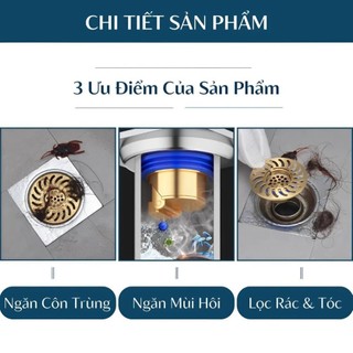 Nắp Chặn Cống Thoát Nước Tự Động | Van Một Chiều Ngăn Mùi Hôi Chống Côn Trùng Lọc Tóc Chống Nghẹt