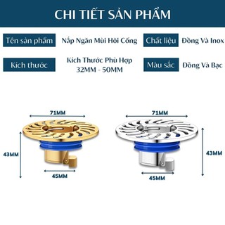 Nắp Chặn Cống Thoát Nước Tự Động | Van Một Chiều Ngăn Mùi Hôi Chống Côn Trùng Lọc Tóc Chống Nghẹt