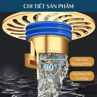 Nắp Chặn Cống Thoát Nước Tự Động | Van Một Chiều Ngăn Mùi Hôi Chống Côn Trùng Lọc Tóc Chống Nghẹt