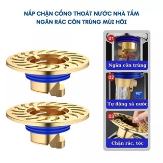 Nắp Chặn Cống Thoát Nước Tự Động | Van Một Chiều Ngăn Mùi Hôi Chống Côn Trùng Lọc Tóc Chống Nghẹt