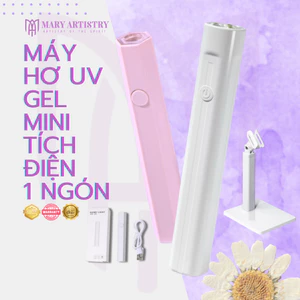Đèn LED Hơ Sấy UV Gel Cầm Tay Mini Tích Điện 1 Ngón - Sạc Pin Trâu 180mAh - 1 Đổi 1 Trong 30 Ngày