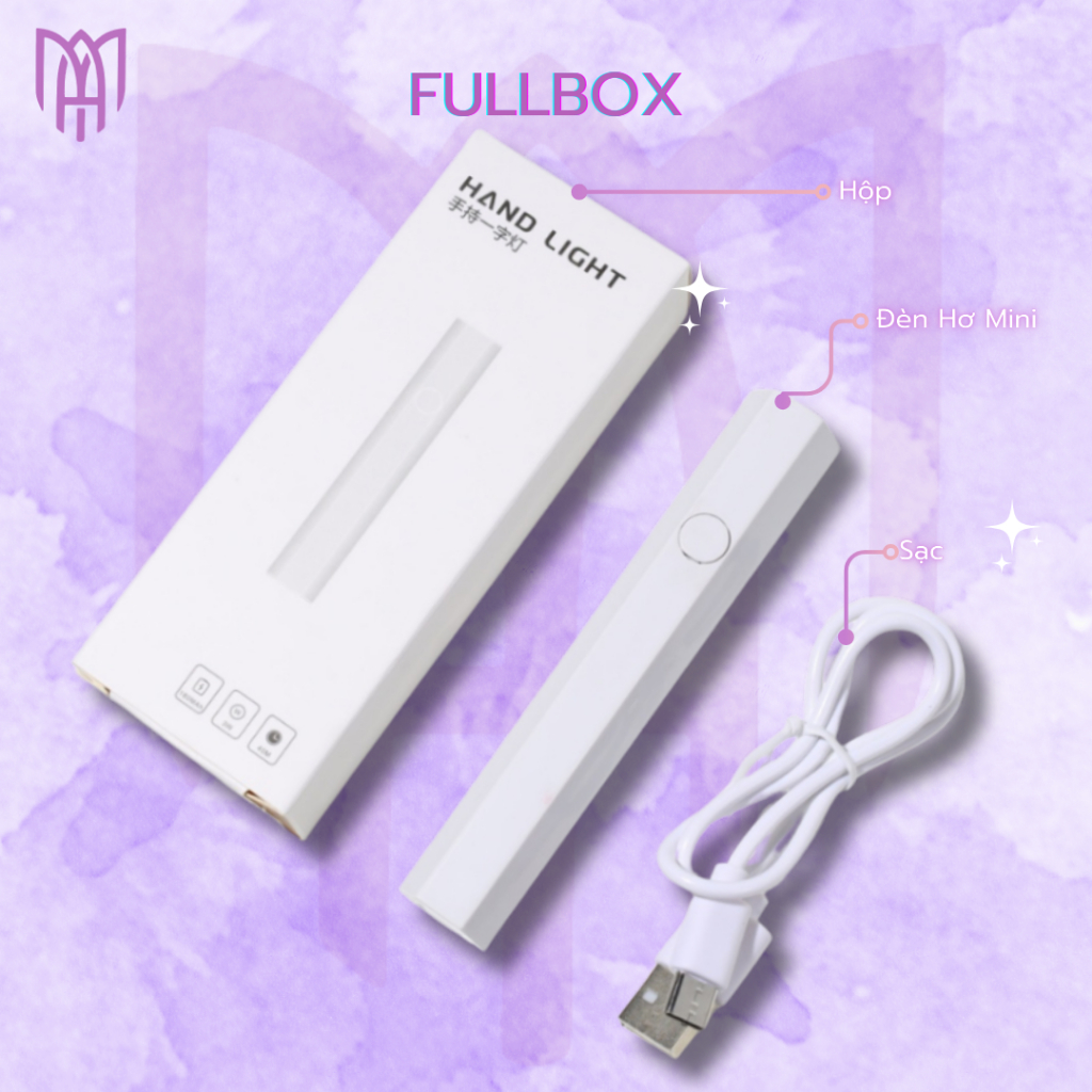 Đèn LED Hơ Sấy UV Gel Cầm Tay Mini Tích Điện 1 Ngón - Sạc Pin Trâu 180mAh - 1 Đổi 1 Trong 30 Ngày