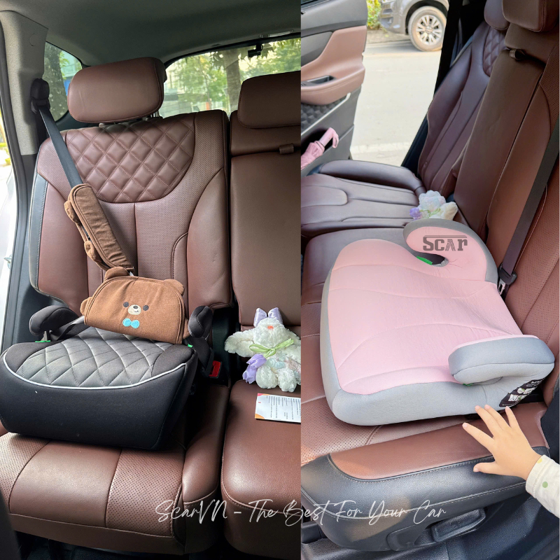 Đệm nâng ISOFIX, Ghế ngồi ô tô cho trẻ em từ 6 - 12 tuổi, Đệm ngồi ô tô trang bị chốt ISOFIX