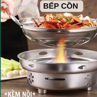 Bếp cồn nấu lẩu bằng thép không gỉ chống gió tiện dụng chất lượng cao cấp không rỉ