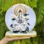 Tranh phật quan âm để bàn tráng gương cao cấp hình tròn tặng kèm đế Xưởng Tranh Việt Tín