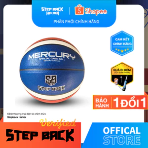 Bóng rổ da MERCURY Stepback, banh bóng rổ da PU số 6 và số 7 chơi indoor và outdoor, chính hãng STEPBACK
