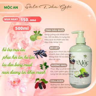 [ MUA 1 TẶNG 1 ] Dầu Gội MỘC Chiết Xuất Dầu Bưởi, Bồ Kết, Hương Nhu, Dâu Tằm Hỗ Trợ Mọc Tóc Giảm Rụng Tóc, Suôn Mượt