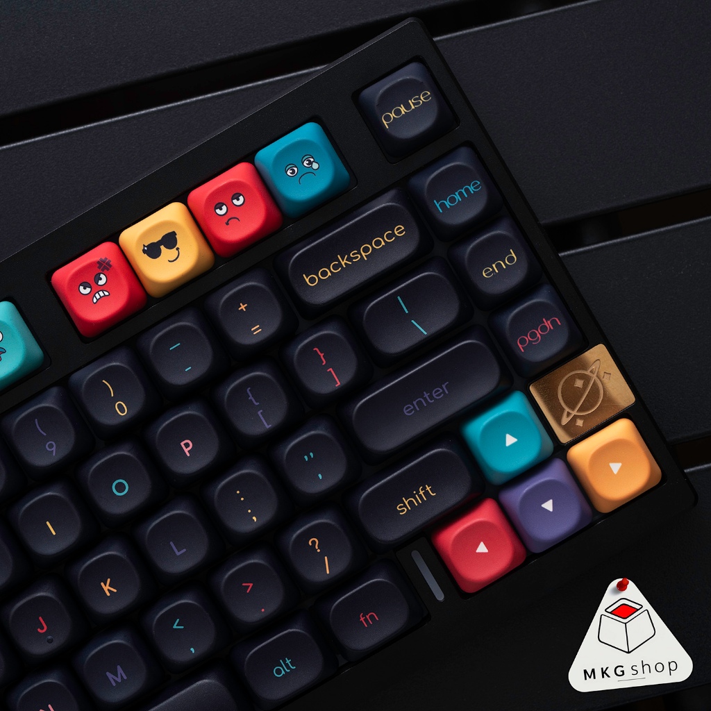 Keycap Litte Monster Dark - MOA profile - PBT dyesub - Nút bàn phím cơ keycap dễ thương | BigBuy360 - bigbuy360.vn