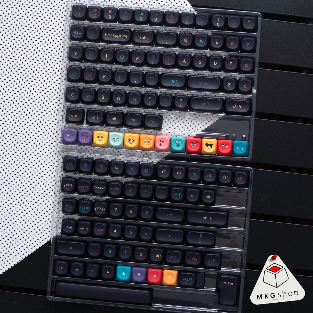Keycap Litte Monster Dark - MOA profile - PBT dyesub - Nút bàn phím cơ keycap dễ thương | BigBuy360 - bigbuy360.vn
