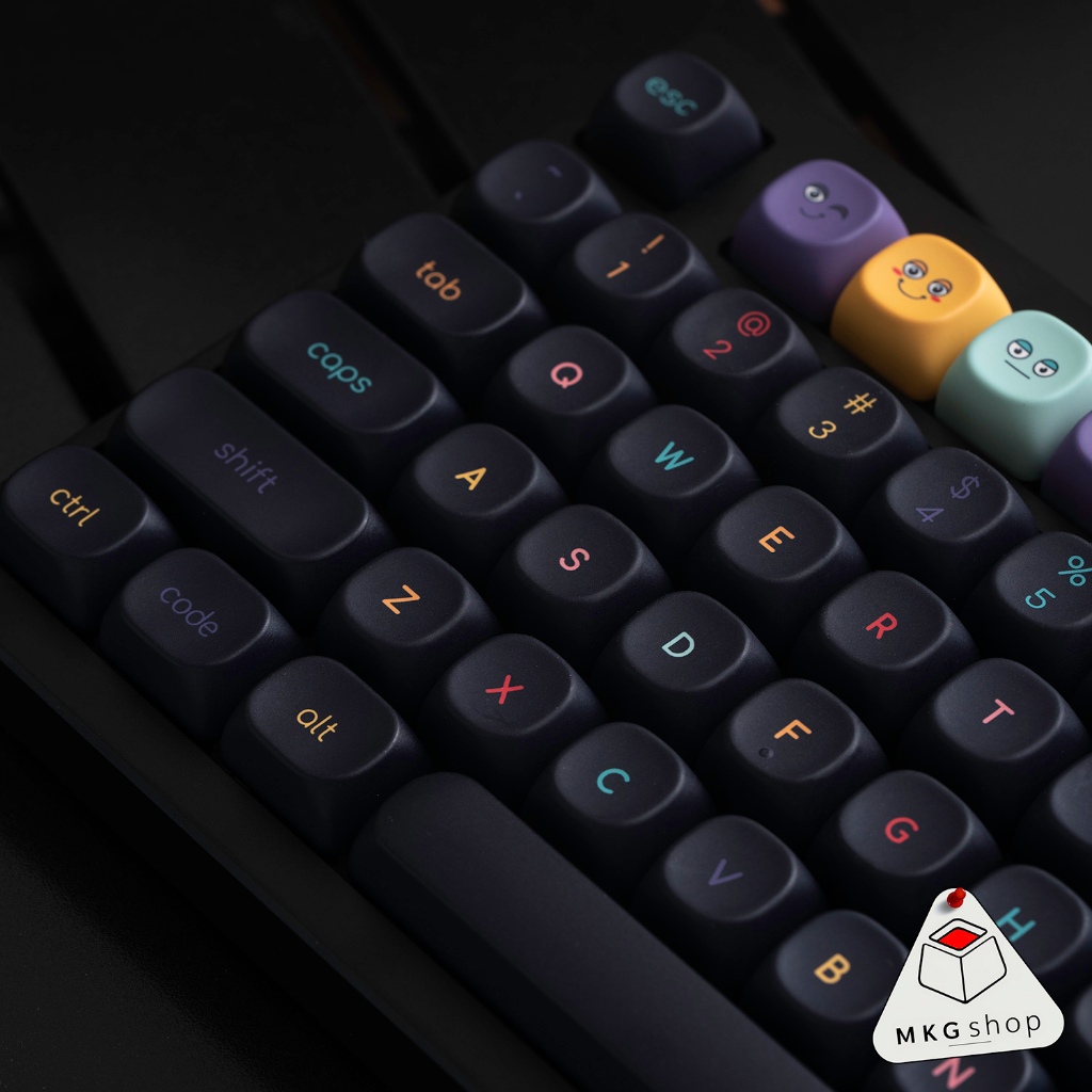 Keycap Litte Monster Dark - MOA profile - PBT dyesub - Nút bàn phím cơ keycap dễ thương | BigBuy360 - bigbuy360.vn
