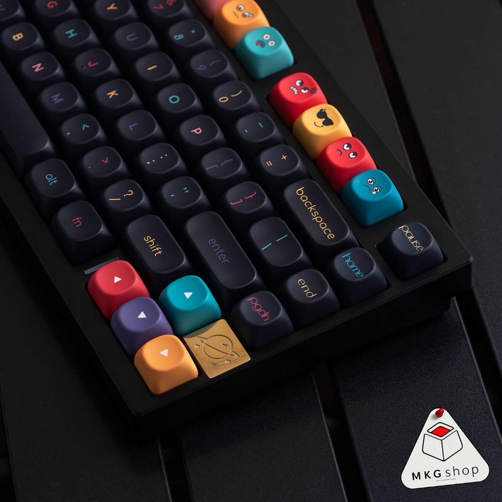Keycap Litte Monster Dark - MOA profile - PBT dyesub - Nút bàn phím cơ keycap dễ thương | BigBuy360 - bigbuy360.vn