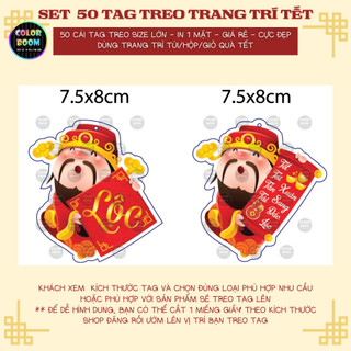 Tag Treo Tết Nguyên Đán 2025-Combo 50 Cái Trang Trí Giỏ Quà,Hộp Quà,Bánh Mứt Đẹp Mắt