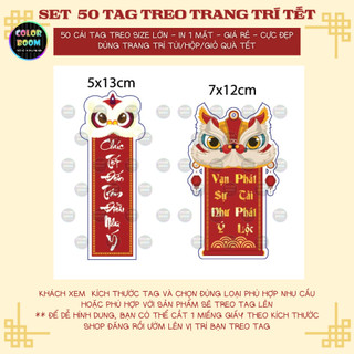 Tag Treo Tết Nguyên Đán 2025-Combo 50 Cái Trang Trí Giỏ Quà,Hộp Quà,Bánh Mứt Đẹp Mắt