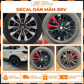 Decal dán mâm Honda BRV (Giá bao gồm 5 bánh) - Decal bảo vệ mâm xe không thấm nước, không để lại keo khi bóc