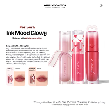(Màu 1-42) Son Tint Bóng Peripera Ink Mood Glowy Tint (4g)