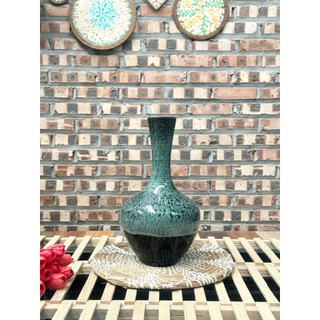 Bình hoa dáng tỏi cổ nhỏ cao 36cm gốm sứ Bát Tràng, cắm đào, lựu, tuyết mai đẹp, decor nhà xinh, trang trí nội thất