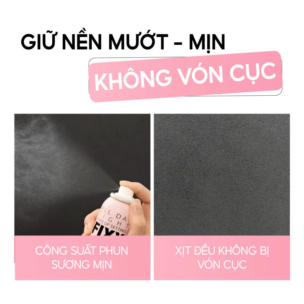 Xịt Khóa FIXX Từng Loại Da AllDay Tight Real Matte - Water Glow Makeup 75ML | NHÍM HOUSE