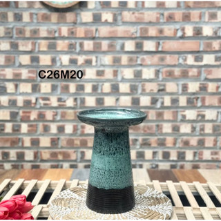 Bình hoa dáng mặt hồ cao 26cm gốm sứ Bát Tràng, cắm hoa hồng, ly, dơn, cúc,… Làm decor, trang trí