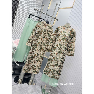 SET ÁO DÀI HOA KIM SA NÉT CĂNG HOT Ạ