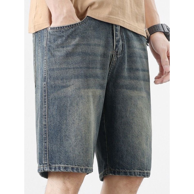 Quần short Jeans nam 1181 Quảng Châu cao cấp ống xuông phom dáng Regular năng động trẻ trung