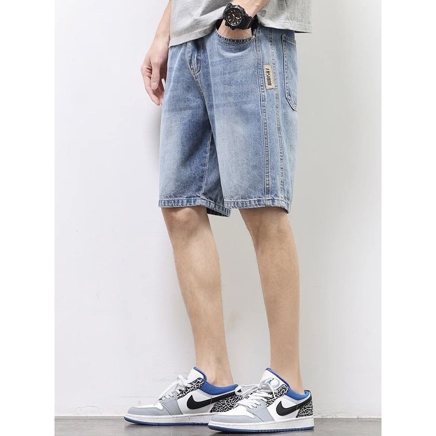 Quần short Jeans nam 1181 Quảng Châu cao cấp ống xuông phom dáng Regular năng động trẻ trung